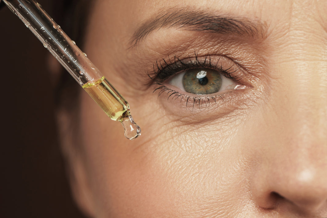 Female eye and dropper with rejuvenating serum|Mapo